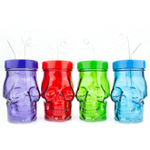 GLASS OIL BURNER OBWP SKULL MIX COLORS